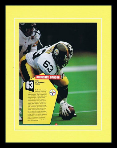 Dermontti Dawson Framed 11x14 Steelers 1993 Yearbook Photo Display 