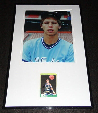 Danny Ainge Signed Framed 11x17 Photo Display Blue Jays Celtics