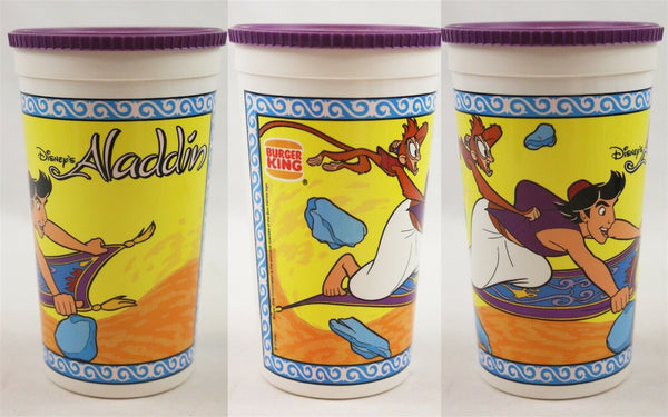 VINTAGE 1992 Burger King Disney Aladdin Large Plastic Cup