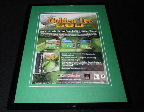 Golden Tee Golf 2000 Playstation Framed 11x14 ORIGINAL Advertisement 