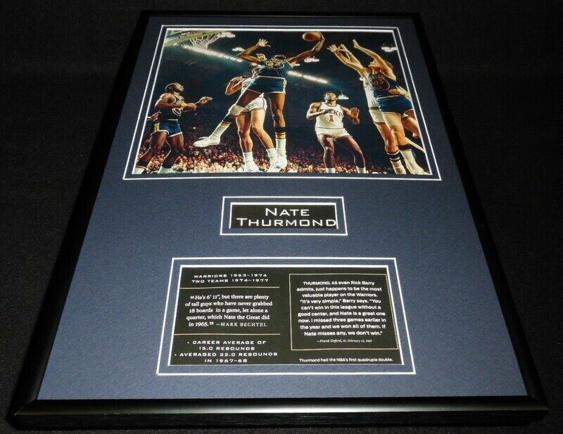 Nate Thurmond Framed 12x18 Photo Display Warriors