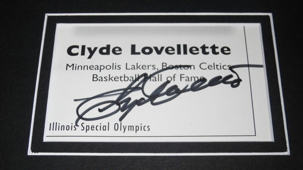 Clyde Lovellette Signed Framed 11x14 Photo Display Celtics Team USA