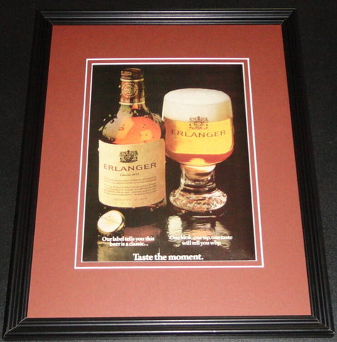 1981 Erlanger Beer 11x14 Framed ORIGINAL Advertisement