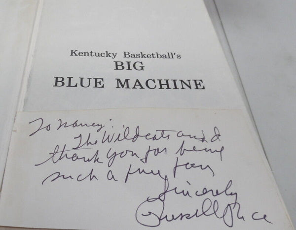 Russell Rice Signed 1976 Kentucky Basketball Big Blue Machine Hardback Book 