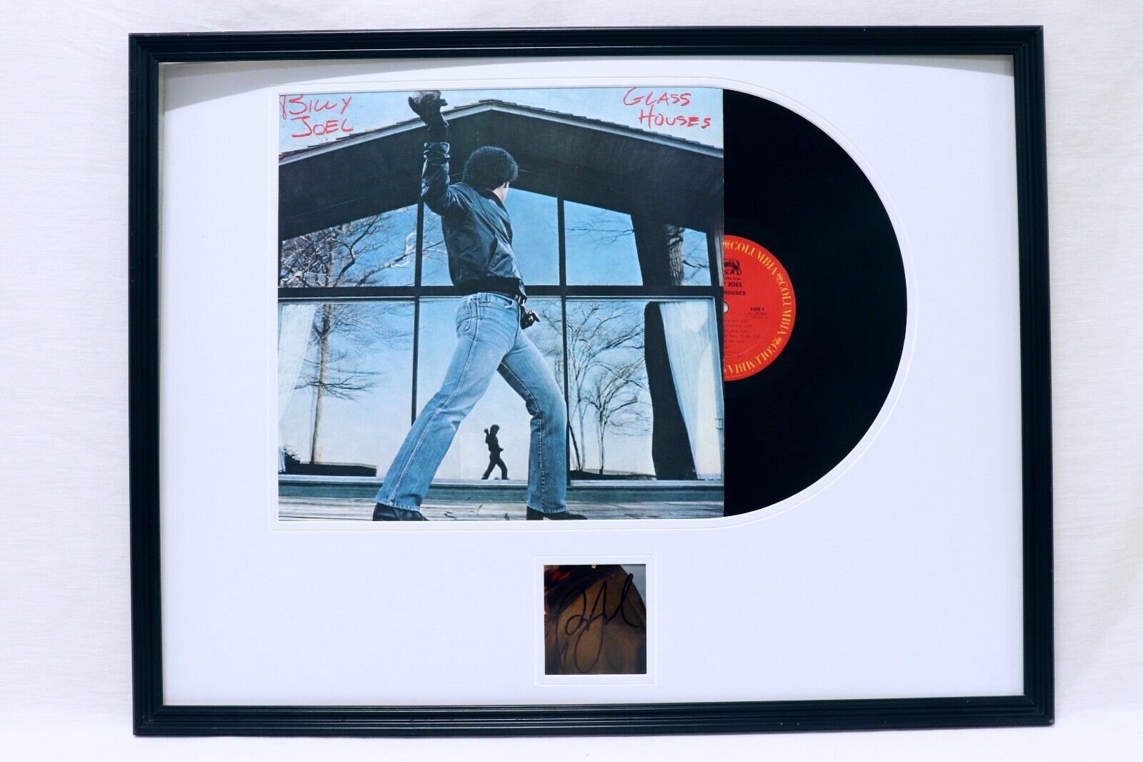 Billy Joel Signed Framed 18x24 Glass Houses 1980 Record Album Display