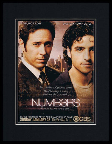 Numb3rs 2005 CBS Framed 11x14 ORIGINAL Advertisement Rob Morrow