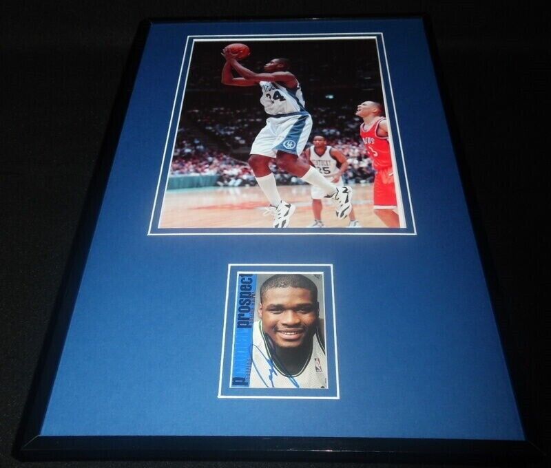 Antoine Walker Signed Framed 1996 SP Rookie Card & Photo Display Kentucky