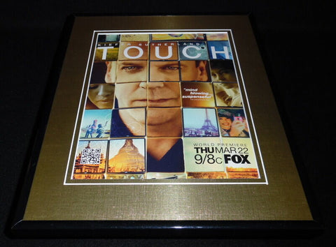 Touch 2012 Fox Framed 11x14 ORIGINAL Advertisement Kiefer Sutherland