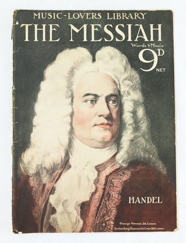 VINTAGE Circa 1890s Music Lovers Libary #47 The Messiah George Handel Book