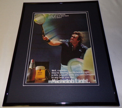 1982 Michelob Beer / Tennis Framed 11x14 ORIGINAL Vintage Advertisement