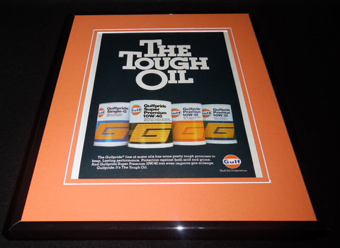 1980 Gulf Oil Framed ORIGINAL 11x14 Vintage Advertisement 