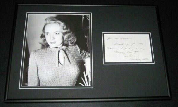 Audrey Totter Signed Framed 12x18 Note & Photo Display