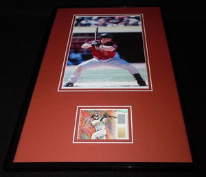 Jeff Bagwell Framed 11x17 Game Used Jersey Bat & Photo Display Astros