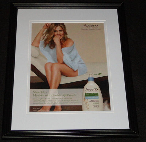 Jennifer Aniston 2015 Aveeno Lotion Framed 11x14 ORIGINAL Advertisement