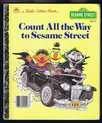 ORIGINAL Vintage 1985 Count All the Way to Sesame Street Golden Book 