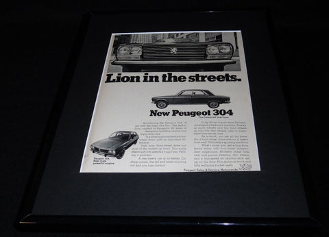 1970 Peugeot 304 Framed 11x14 ORIGINAL Vintage Advertisement