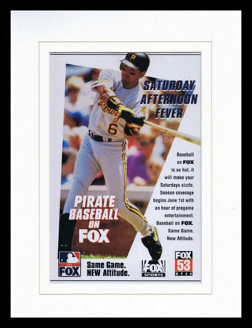 1996 Barry Bonds MLB on FOX 11x14 Framed ORIGINAL Vintage Advertisement Pirates