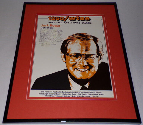 Jack Bogut 1983 WTAE Radio 1250 11x14 Framed ORIGINAL Advertisement 