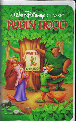 Robin Hood (1973) VINTAGE VHS Cassette Disney Clamshell Phil Harris