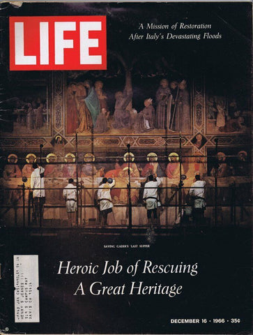 ORIGINAL Vintage Life Magazine December 16 1966 Restoring Italy