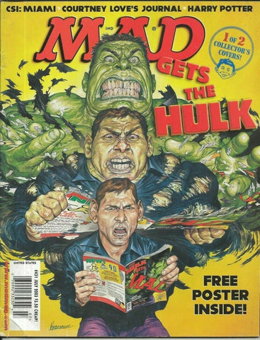 ORIGINAL Vintage July 2003 Mad Magazine #431 Hulk 1 Homage Cover