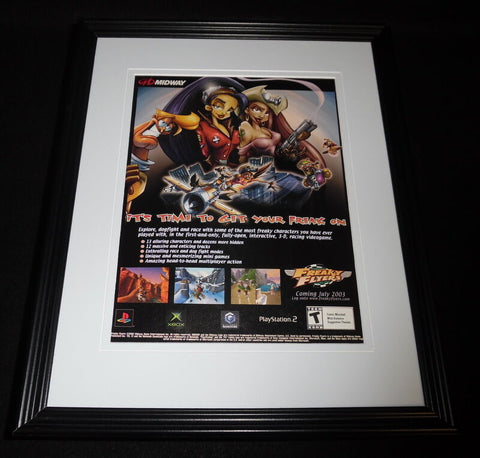 Freaky Flyers 2002 Framed 11x14 ORIGINAL Vintage Advertisement PS2 XBox