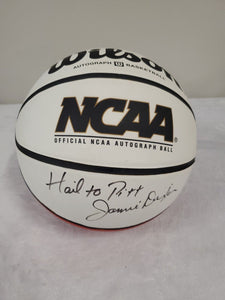 Jamie Dixon Signed Full Size NCAA Basketball Hail to Pitt Inscription H2P