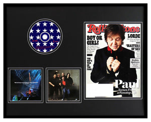 Paul McCartney 16x20 Framed 2013 Rolling Stone Magazine & Back in US CD Display