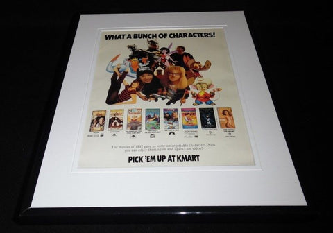 Batman Wayne's World Jane Fonda K Mart 1992 Framed 11x14 ORIGINAL Advertisement