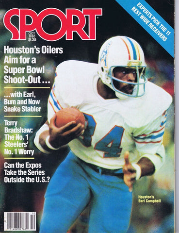 ORIGINAL Vintage Oct 1980 Sport Magazine Earl Campbell Oilers