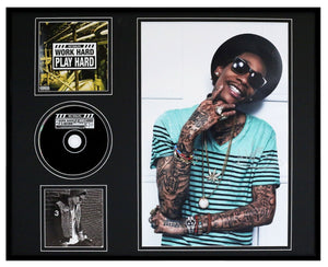 Wiz Khalifa Signed Framed 16x20 Work Hard Play Hard CD & Photo Display AW