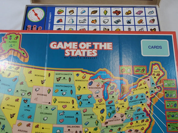 VINTAGE Milton Bradley Game of the States Board Game