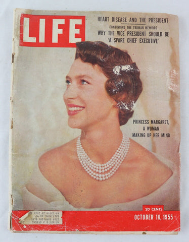 ORIGINAL Vintage Life Magazine Oct 10 1955 Princess Margaret / Coca Cola Ad Back