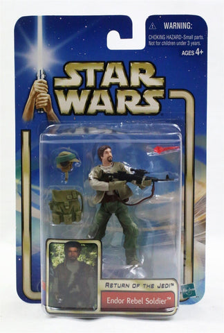 VINTAGE SEALED 2002 Star Wars Return of Jedi Endor Rebel Soldier Action Figure