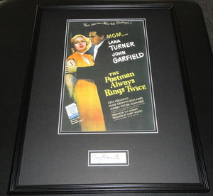 Tay Garnett Signed Framed 18x24 Postman Always Rings Twice Poster Display JSA