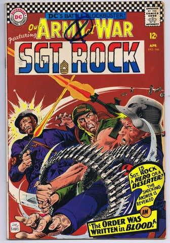 Our Army At War #166 ORIGINAL Vintage 1966 DC Comics Sgt Rock