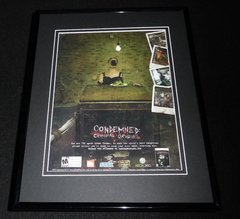 Condemned Critical Origins 2006 XBox Framed 11x14 ORIGINAL Advertisement 