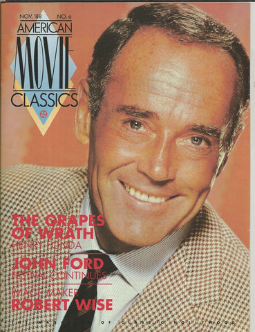 ORIGINAL Vintage Nov 1988 AMC Magazine Henry Fonda Ingrid Bergman