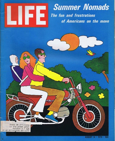 ORIGINAL Vintage Life Magazine August 14 1970 Americans on the Move