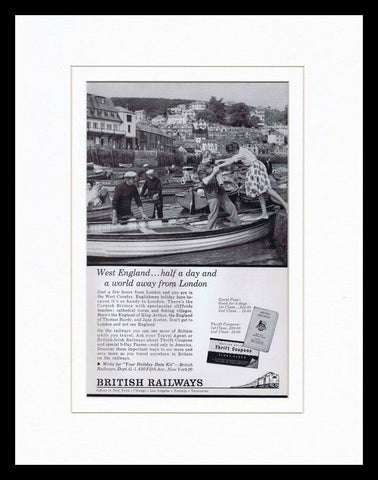 1962 British Airways Framed 11x14 ORIGINAL Vintage Advertisement