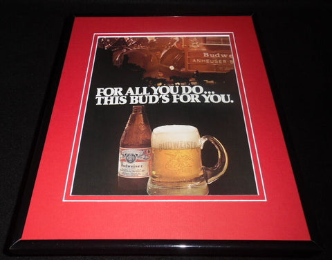 1979 Budweiser Beer Framed 11x14 ORIGINAL Vintage Advertisement