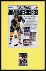 Adam Oates Signed Framed 11x17 ORIGINAL 1992 Fleer Ultra Advertising Display