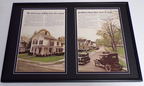 1968 Standard Oil Company Framed ORIGINAL Vintage 12x18 Advertising Display 