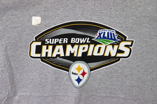 NEW w/ HOLO NWT Reebok Pittsburgh Steelers Super Bowl XLIII T-Shirt LARGE L