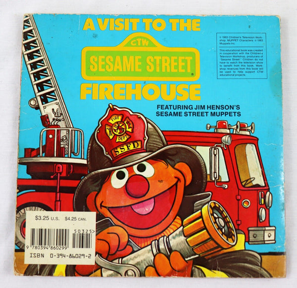 VINTAGE 1983 Sesame Street Visit to the Firehouse Children's Book Ernie