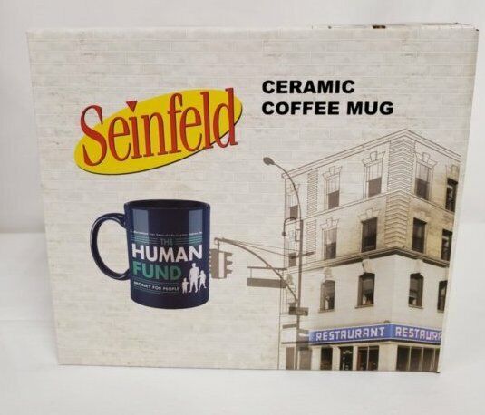 NEW SEALED 2020 Culturefly Seinfeld Human Fund Coffee Mug George Costanza