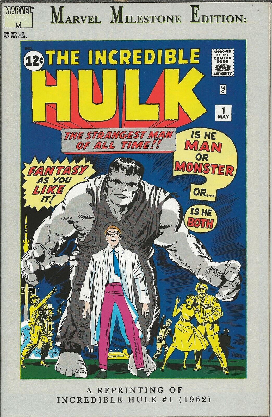 Incredible Hulk Marvel Milestone Edition #1 Vintage 1991 Reprints Hulk 1