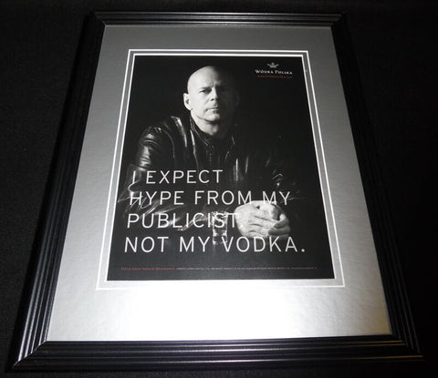 Bruce Willis Wodka Polska 11x14 Framed ORIGINAL Vintage Advertisement 