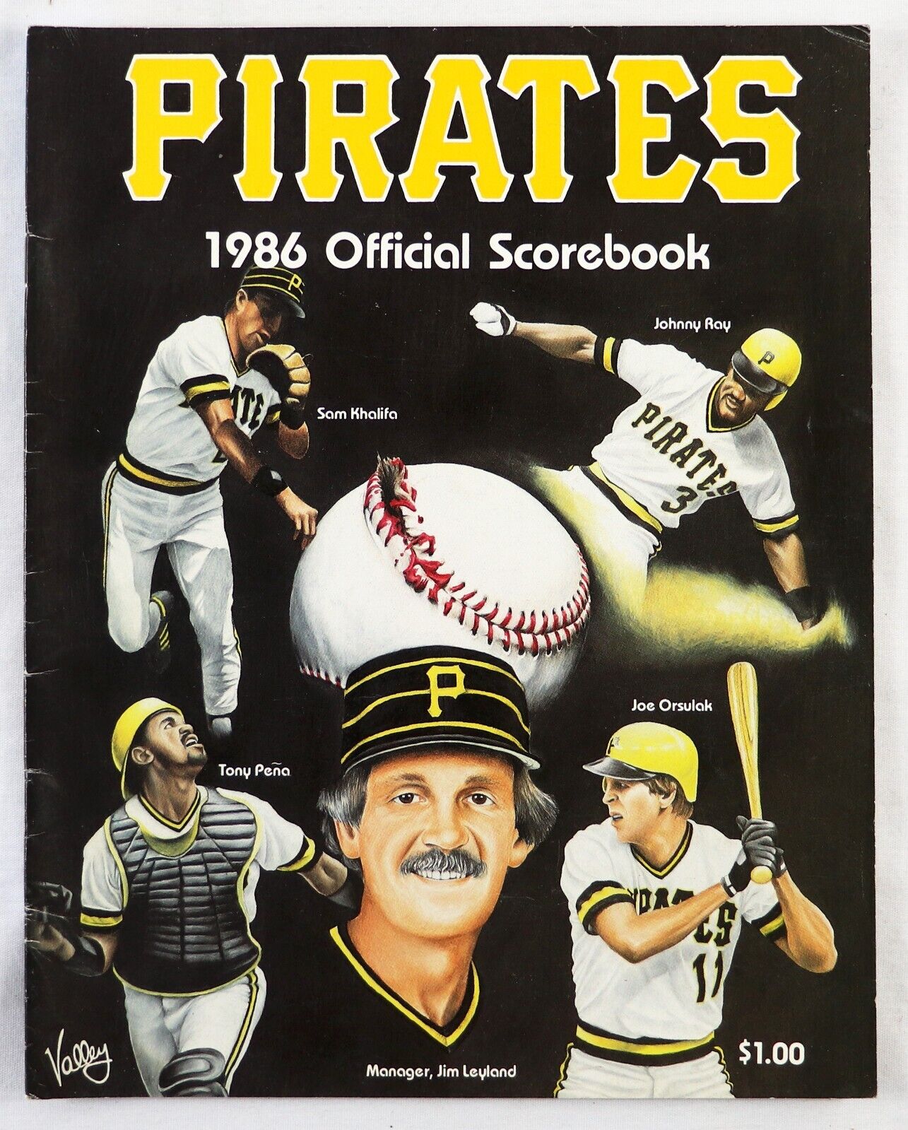 Aug 23 1986 Braves @ Pittsburgh Pirates Scorebook Barry Bonds Rookie