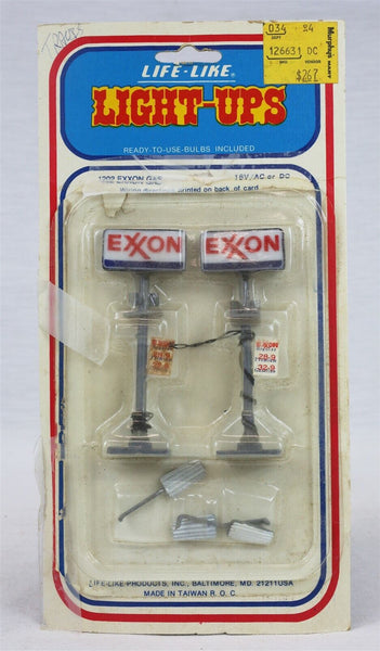 VINTAGE 1980s Life Like Light Up Exxon Gas Oil #1202